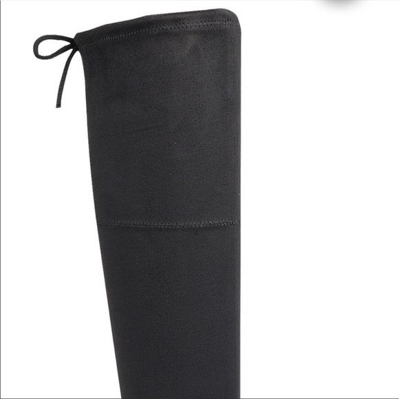 Black Over The Knee Boots Block Heel - Picture 8 of 8